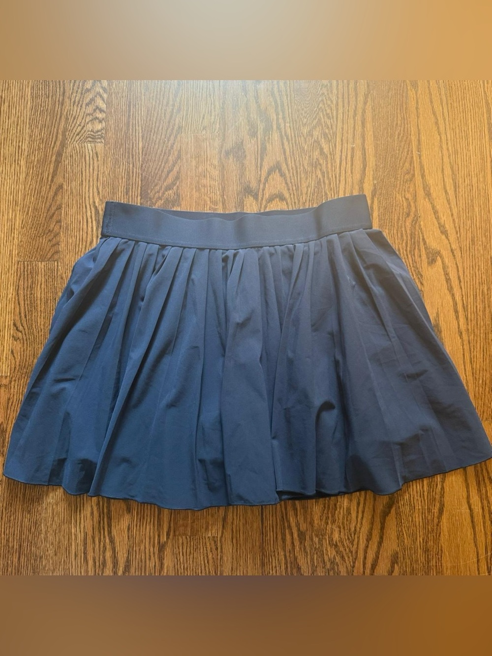 Aritzia Navy Pleated Mini Skirt